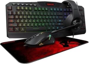 Redragon S101-BA-3 Wired Keyboard/Mouse/Headset/MousePad 4 In 1 Set