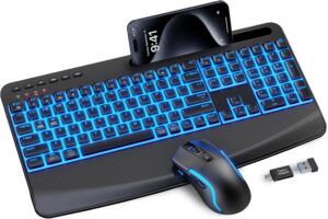SABLUTE keyboard & mouse Rechargeable 4000mAh Ultra-Large Battery