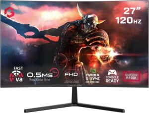 GAMEON 27 Inch Curved Gaming Monitor FHD 1080p VA Display 120Hz
