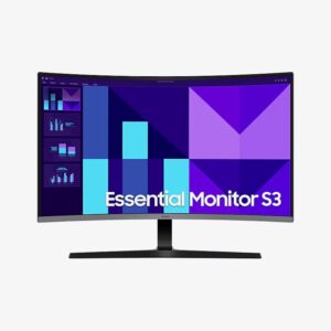 Samsung 32" Essential S3 Curved Full HD Monitor, 1500R Curved Screen, 100Hz